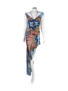 Roberto Cavalli Spring 2004 Silk Feather Print Set