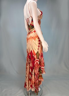 Roberto Cavalli Spring 2004 Silk Ruffle Dress