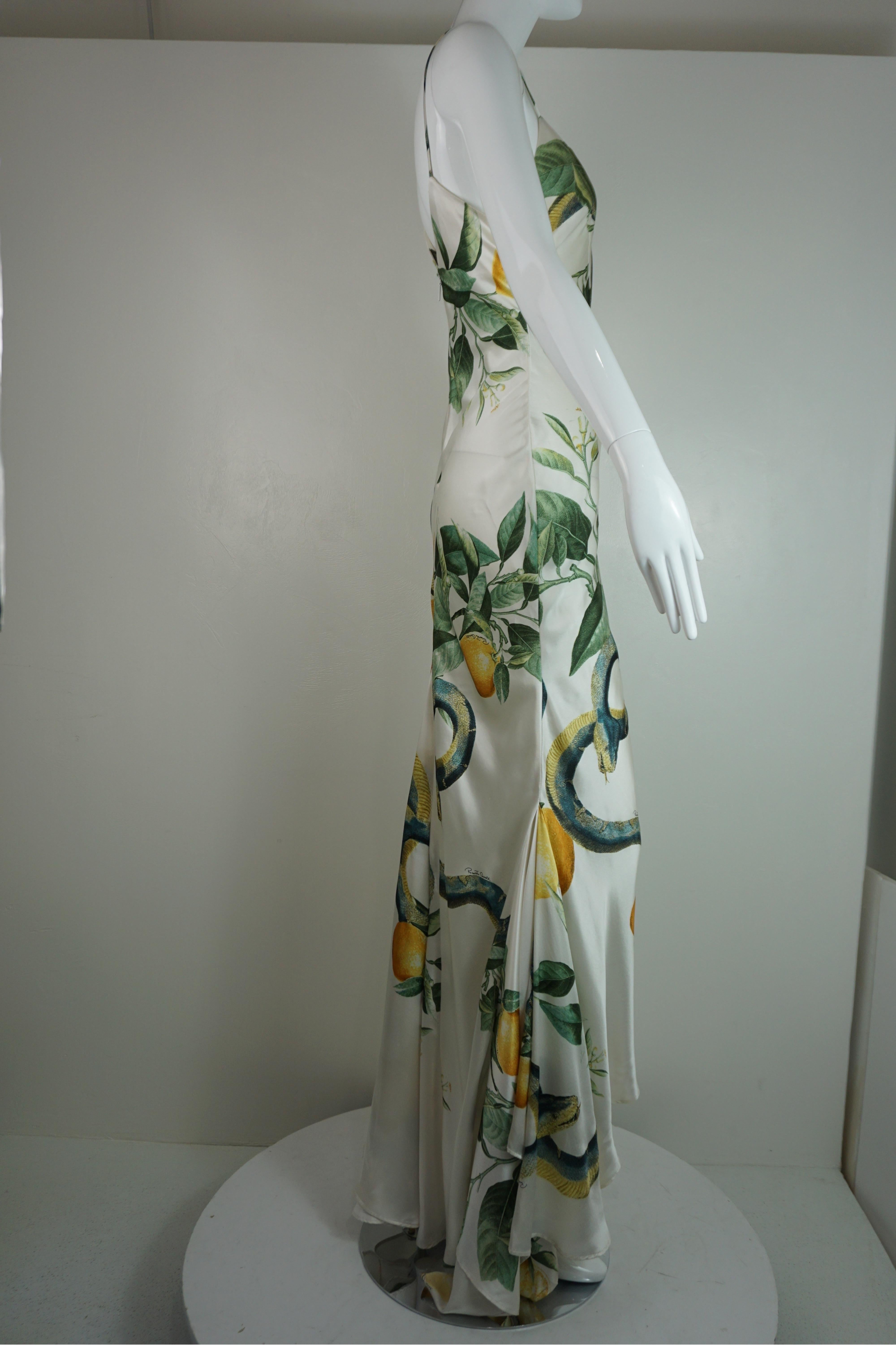 Gray Roberto Cavalli Spring 2005 Slip Dress Gown For Sale