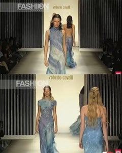 Bikini «tie-dye» de Roberto Cavalli, primavera/verano de 1999 — Detalle de piercing
