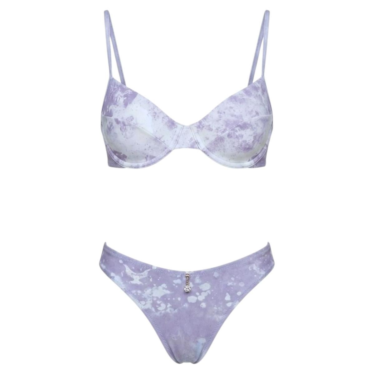 Roberto Cavalli Frühjahr/Sommer 1999 Tie-Dye-Bikini – Piercing-Detail im Angebot