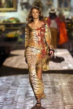 Roberto Cavalli Spring Summer 2005 Coral Runway Dress