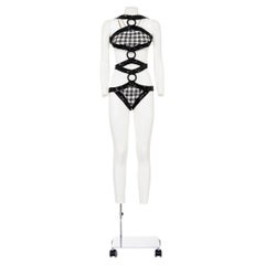 ROBERTO CAVALLI SS 06 Rare and Iconic Cut Out Bodysuit with Sequins Embroidery