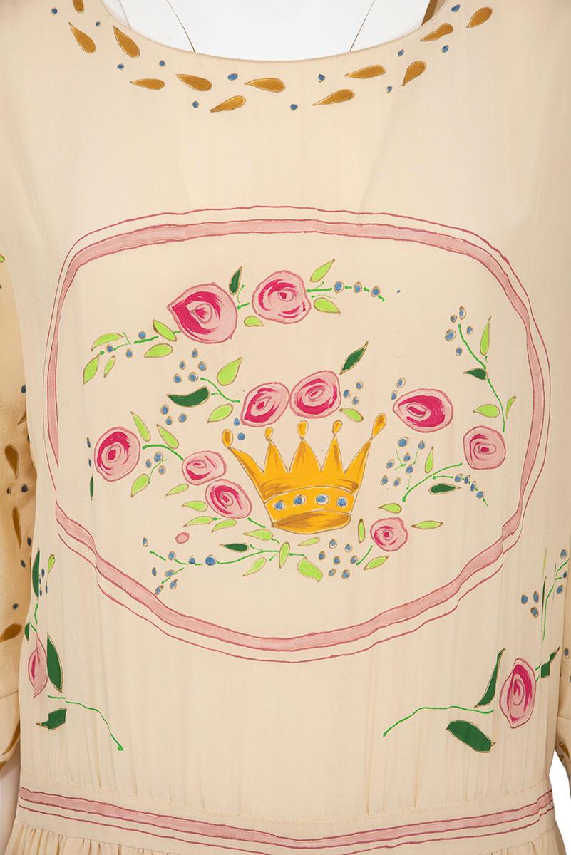 ROBERTO CAVALLI SS 08 Rare Hand Painted Maxi Dress en vente 1