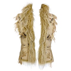 Gilet en daim et peau de mouton Roberto Cavalli 