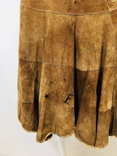 Roberto Cavalli Suede Skirt