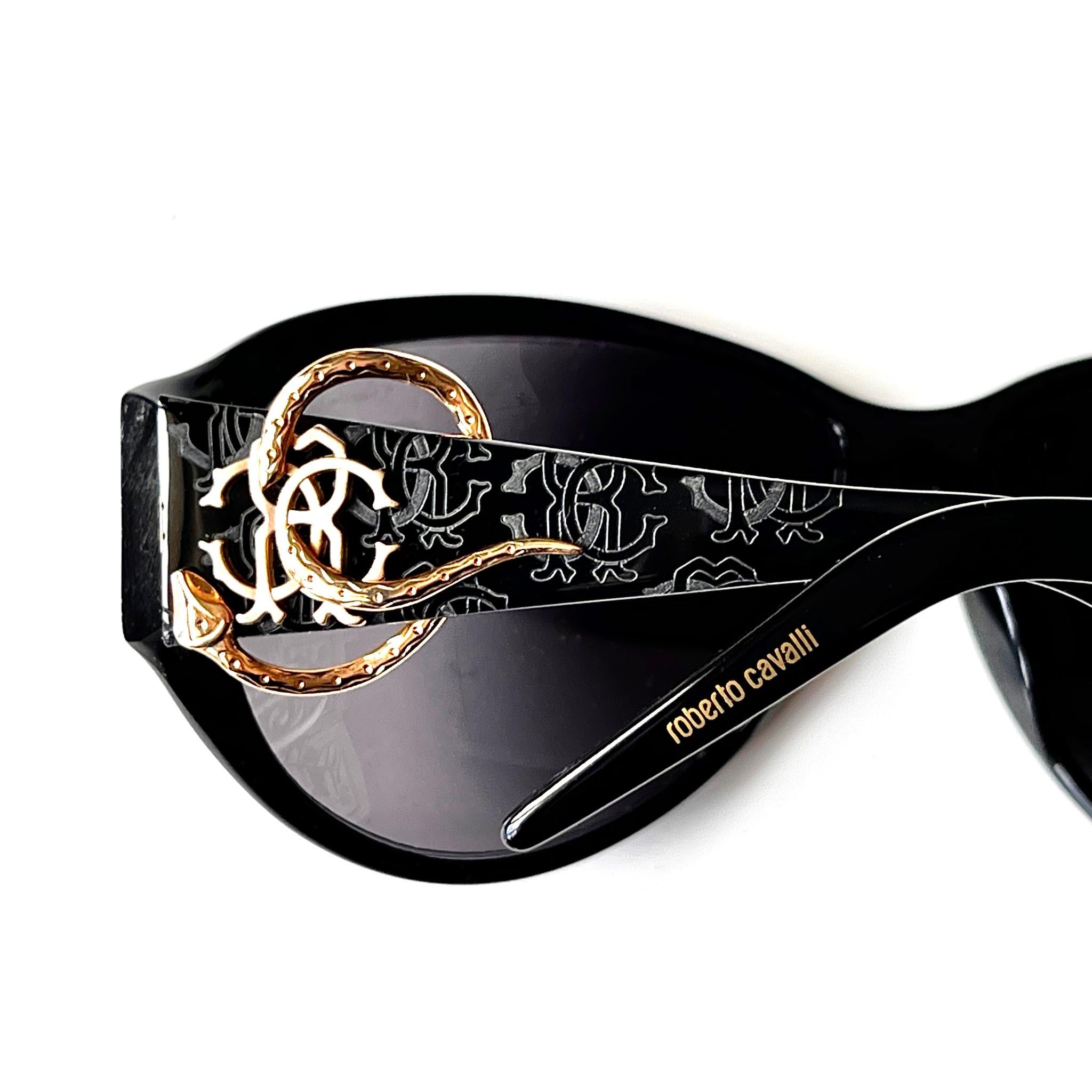Roberto Cavalli New sunglasses art. URANO 360S col. B5 (Made in Italy) Women Y2K For Sale 4