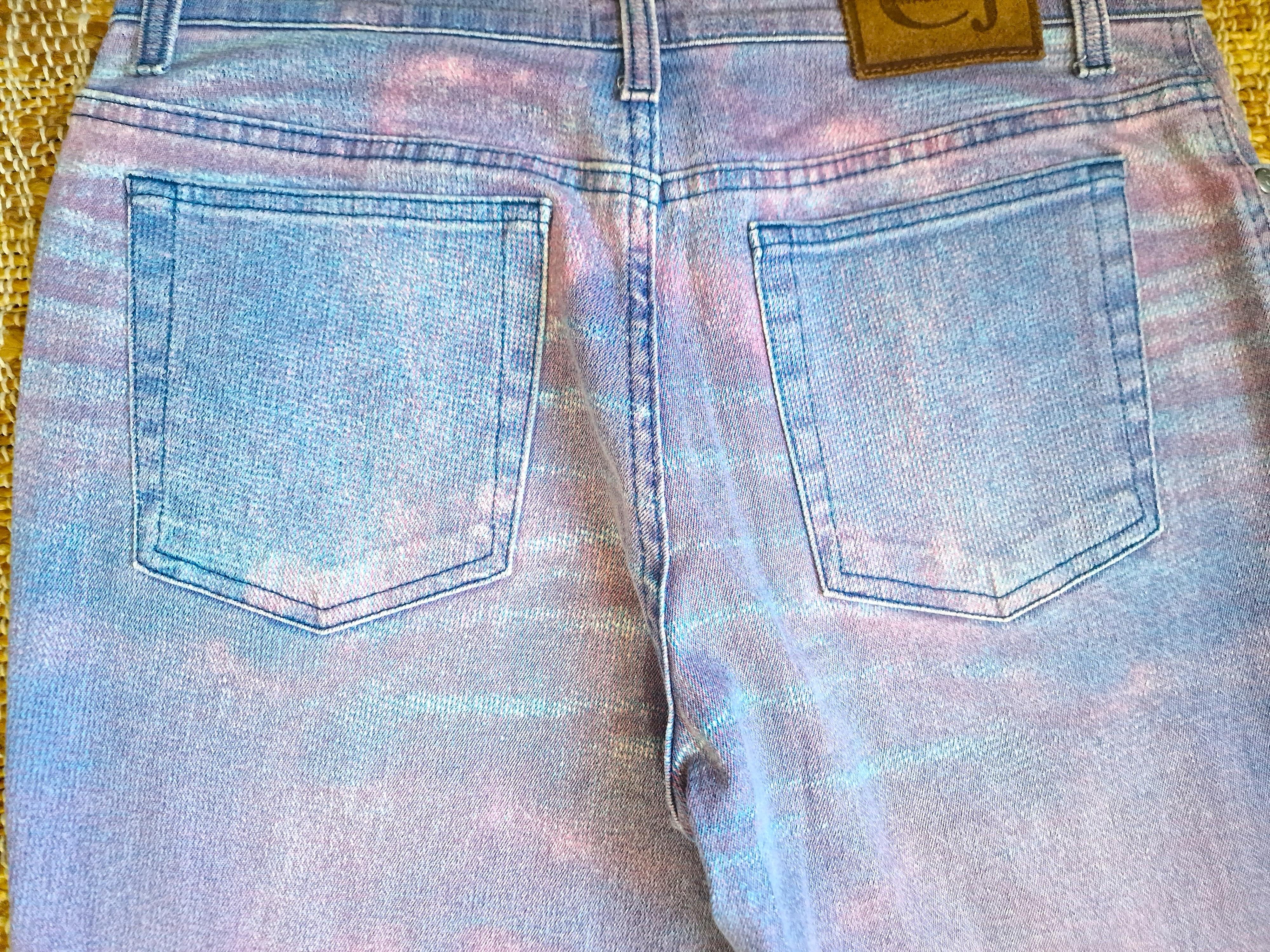 Roberto Cavalli Sunset Psychédelic Optical Illusion Vintage grand pantalon Y2K en vente 10