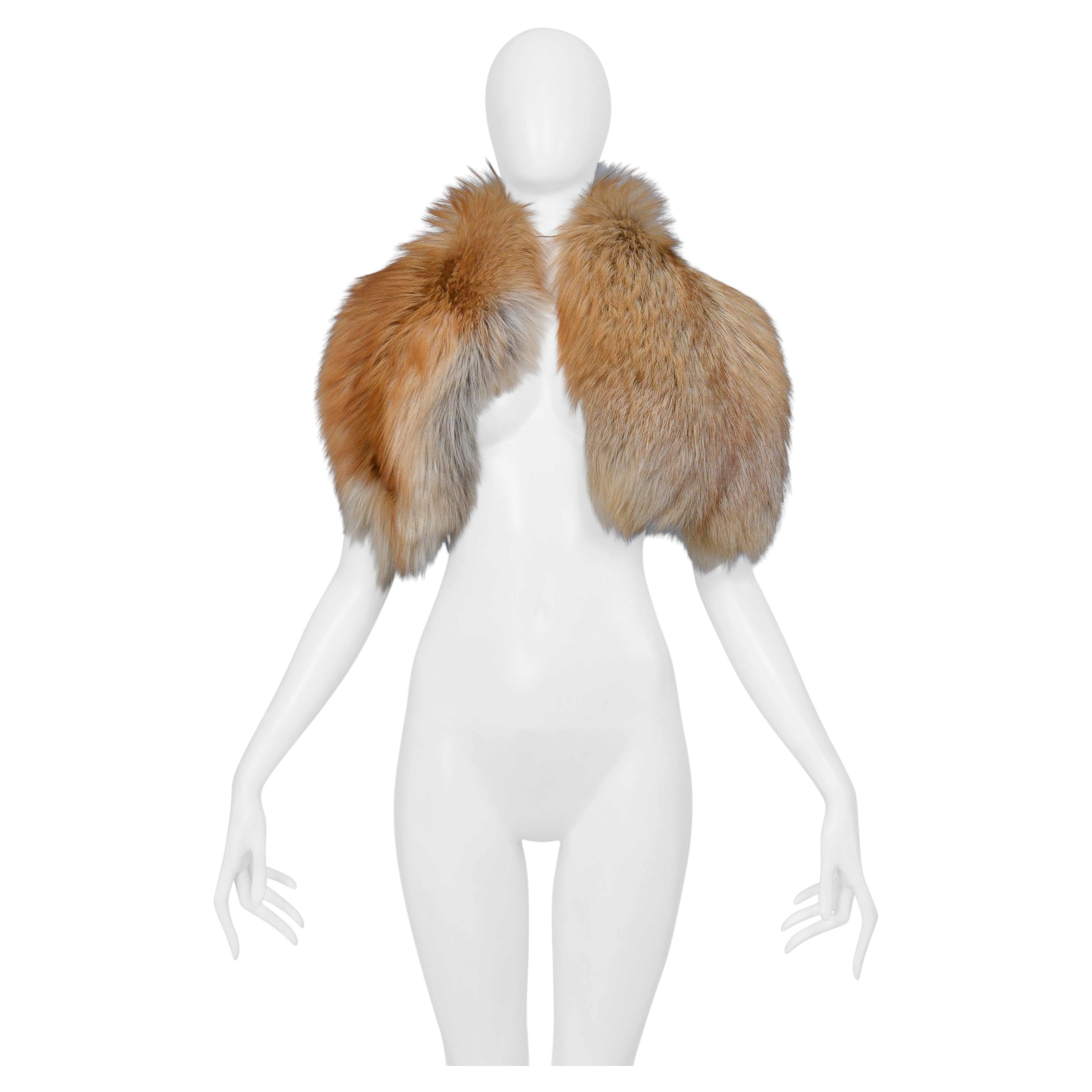 Roberto Cavalli – Wickeljacke mit Kragen aus hellbraunem Fuchspelz, 2004