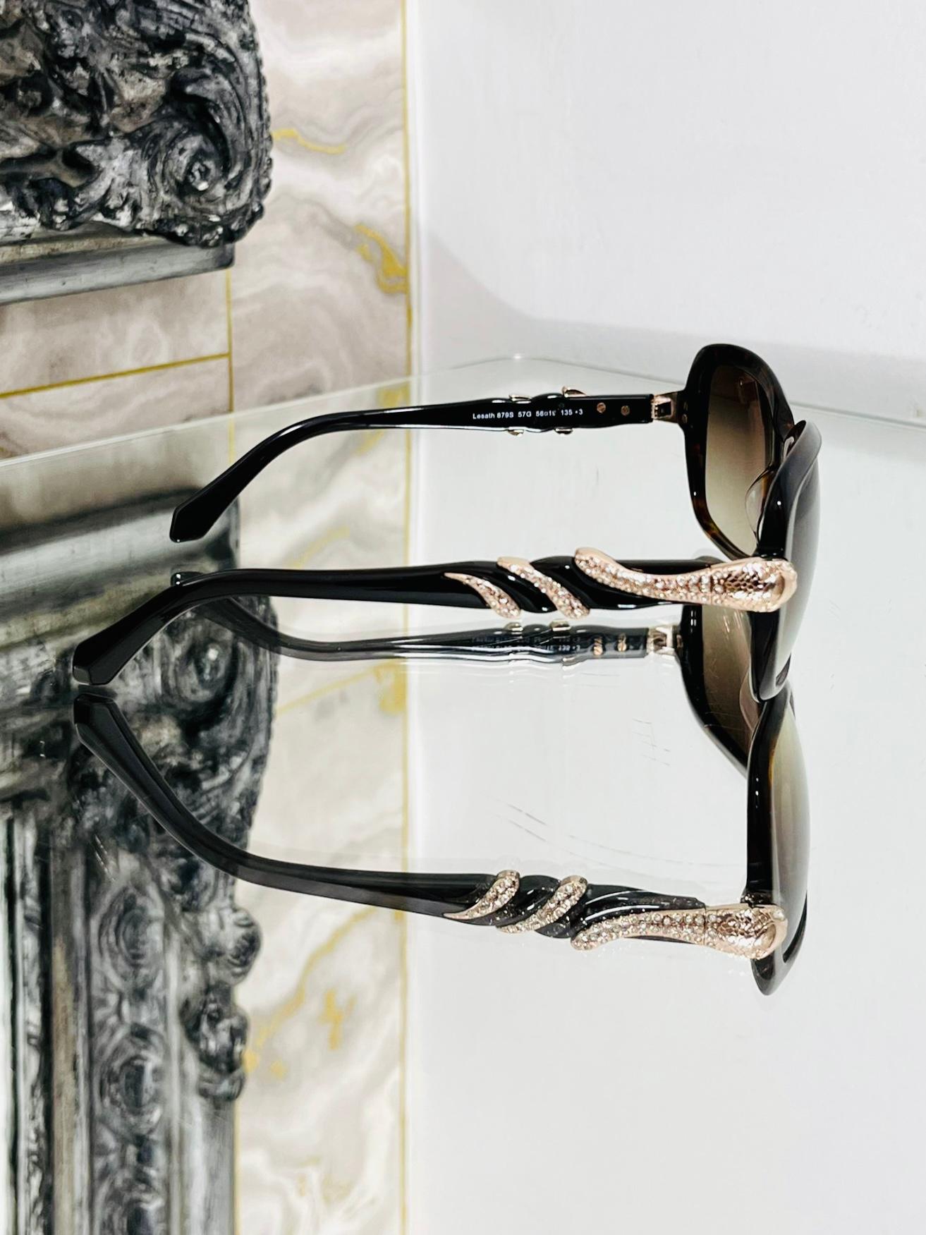 Women's or Men's Roberto Cavalli Tortoise Shell Snake Embellished Sunglasses