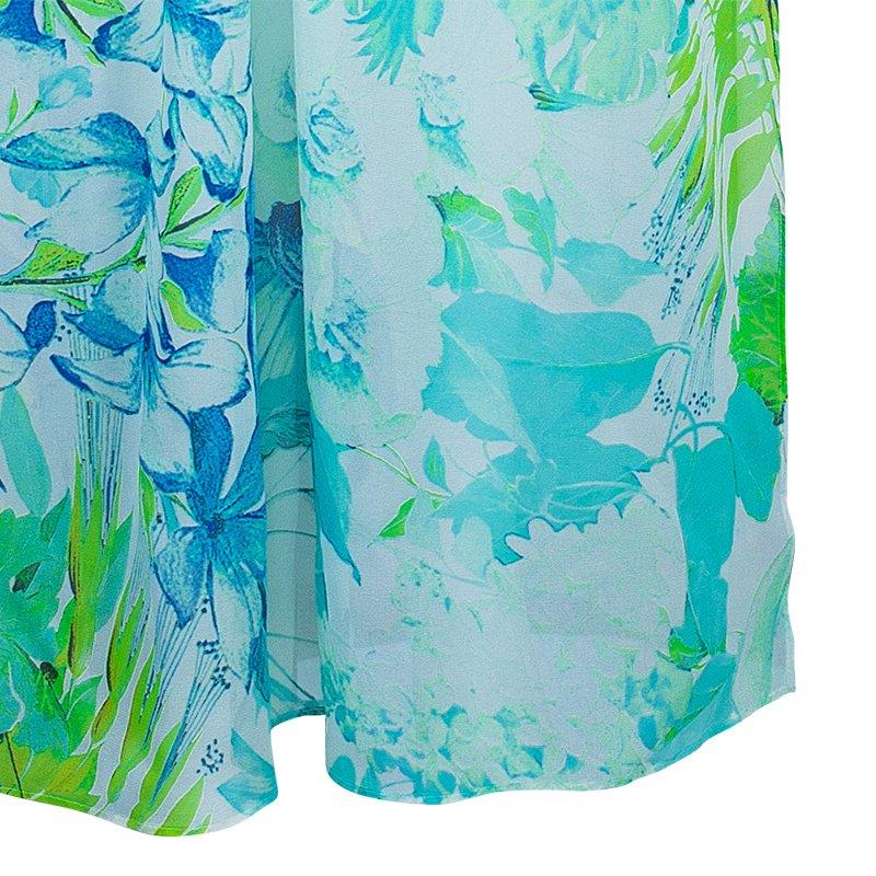 Women's Roberto Cavalli Tropical Print Embellished Kaftan Dress S