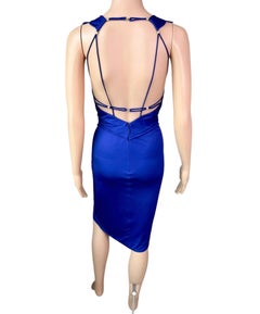 Roberto Cavalli Unworn c.2010 Plunging Neckline Cutout Backless Mini Dress