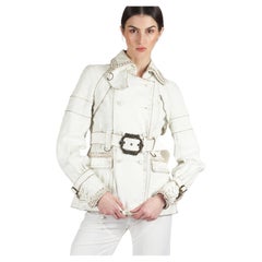 Roberto Cavalli Vintage 2000’s Distressed Leather Jacket