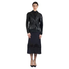 Roberto Cavalli Vintage 2000’s Lace Up Leather Jacket