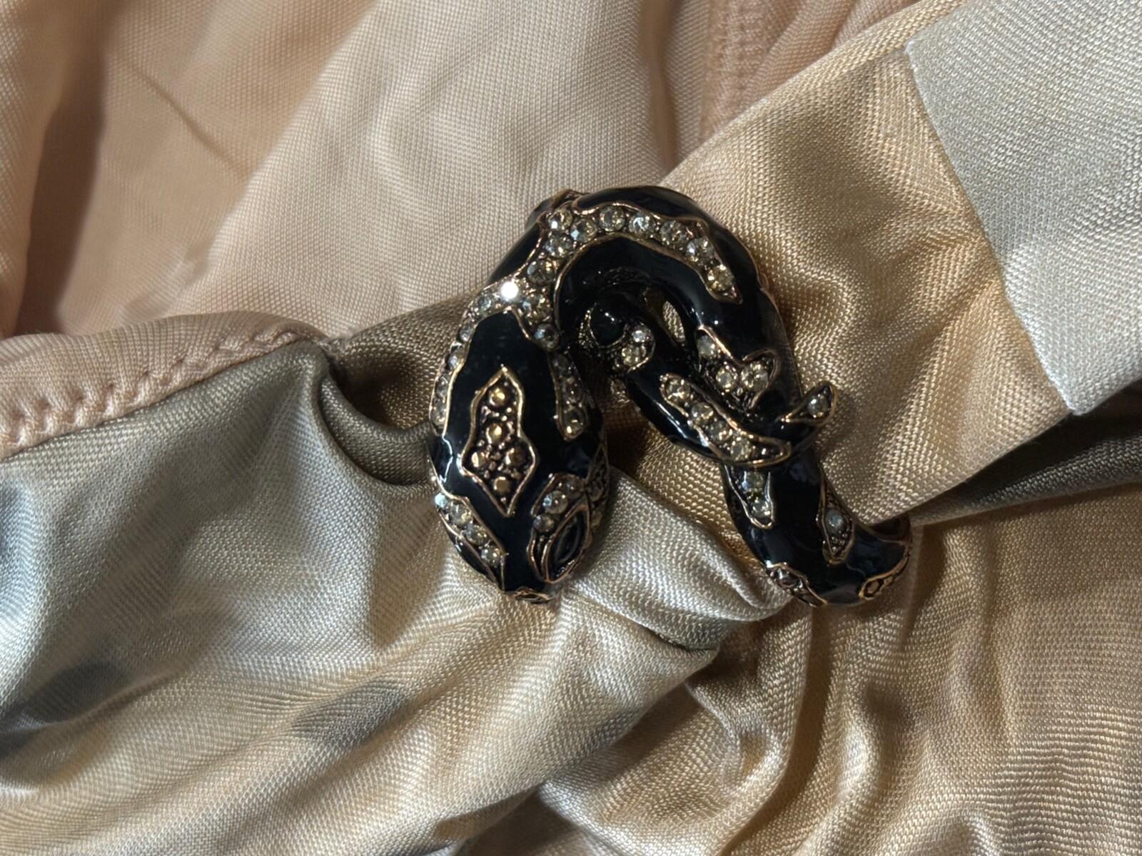 Roberto Cavalli Vintage 2000s Minikleid IT 42 Schulter Gepardenschlange Schwarz Tan im Angebot 10