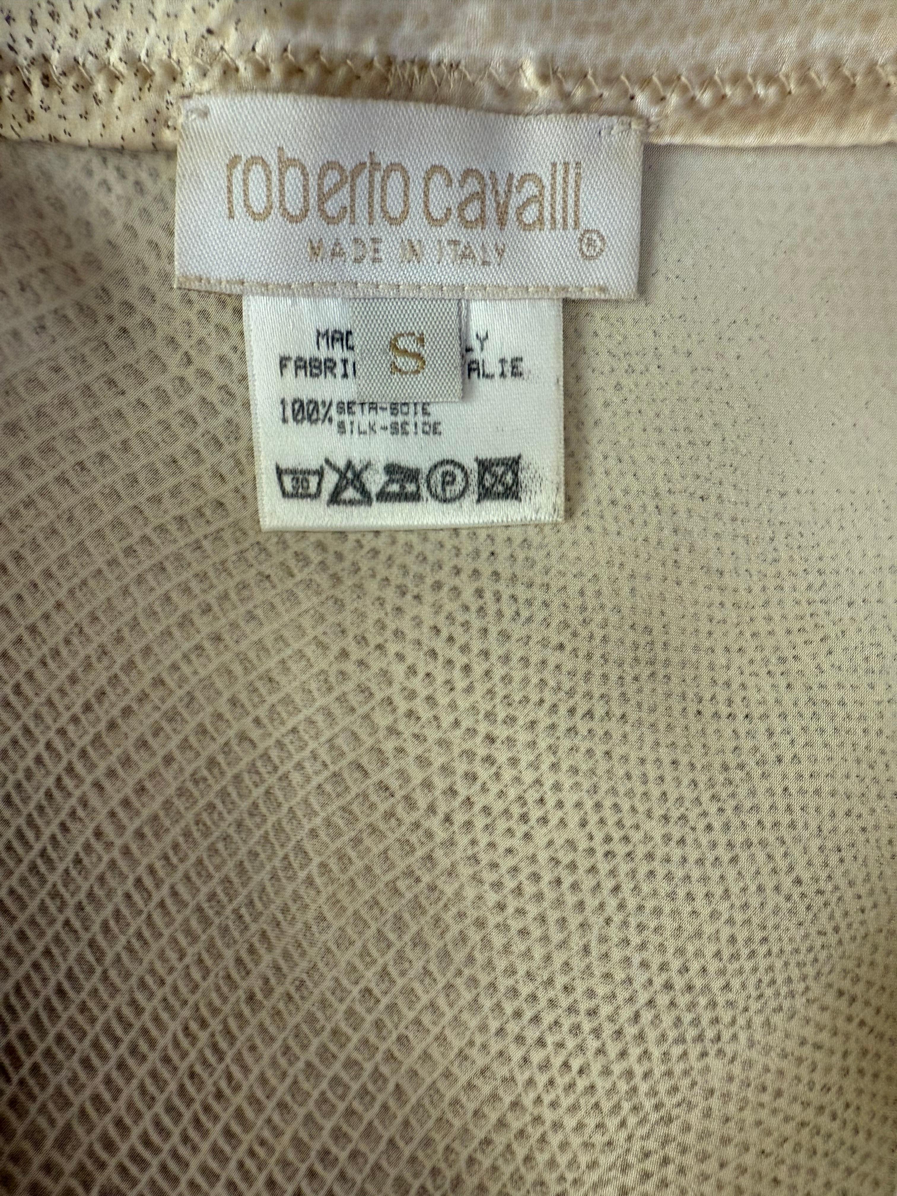 ROBERTO CAVALLI Vintage 2000s Python-Druck Seide Meerjungfrau Maxirock Damen im Angebot