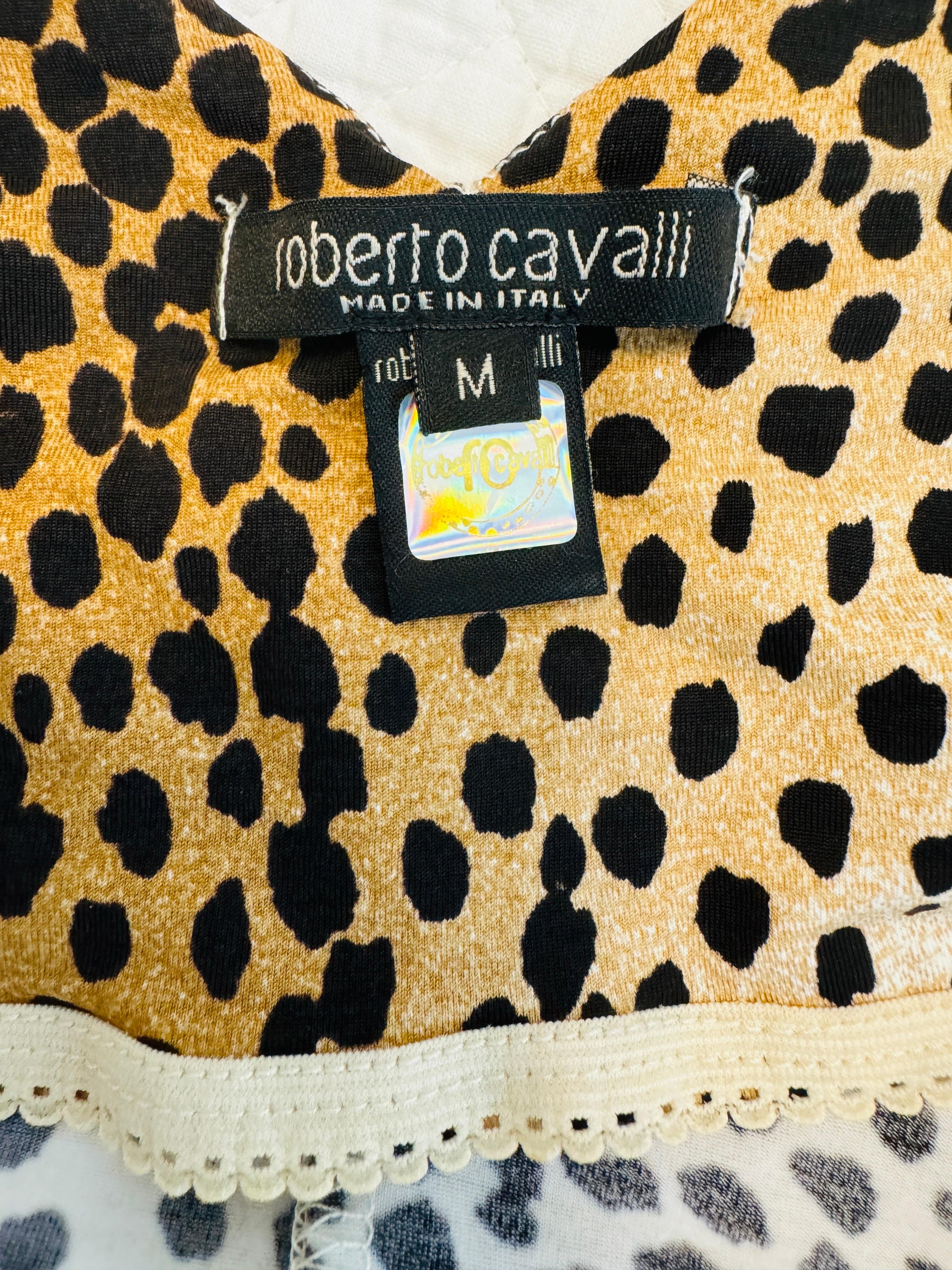 Roberto Cavalli Vintage 2005 Mini Vestido de Serpiente Dorada con Estampado de Animales de Guepardo en venta 5