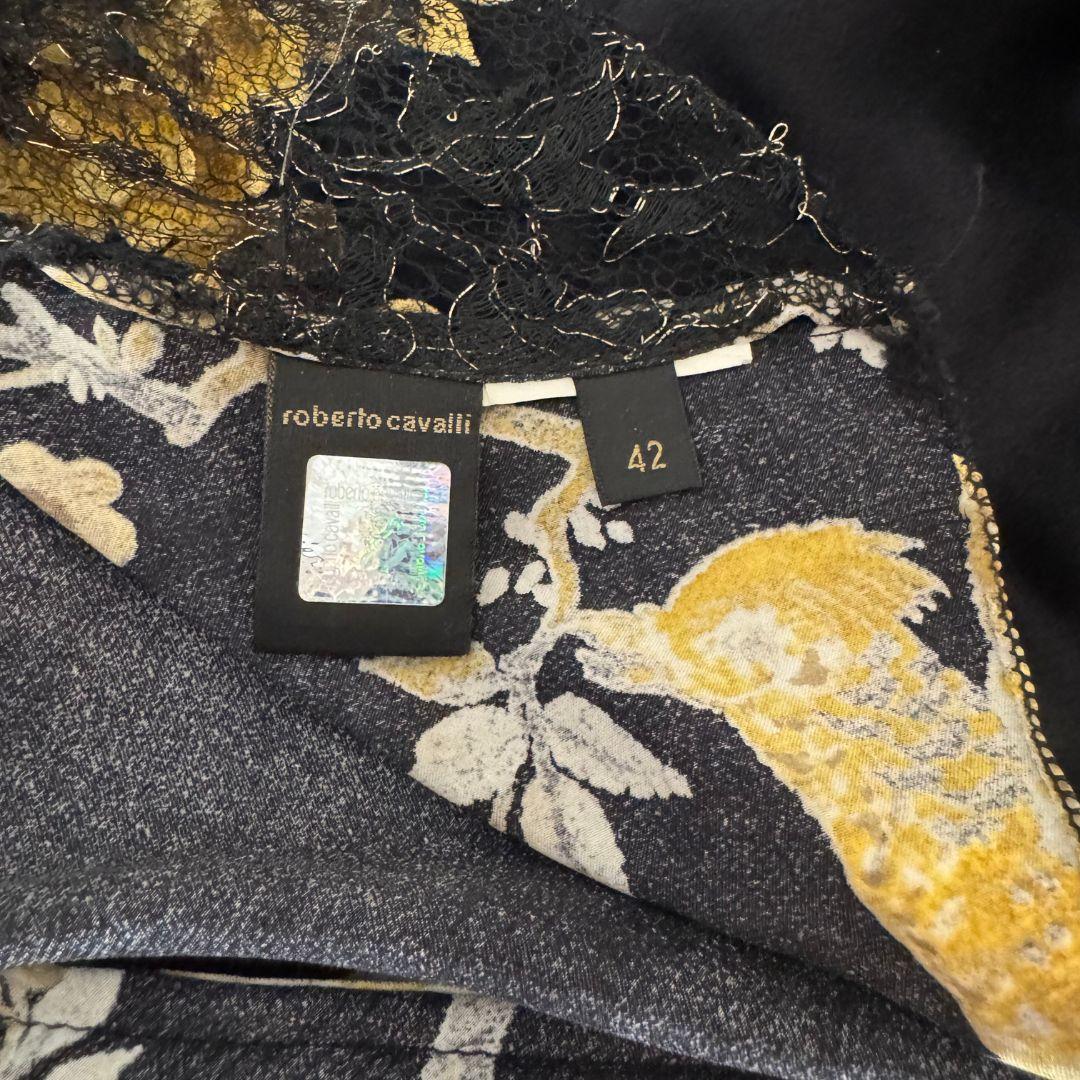 Roberto Cavalli Vintage Black & Gold Embellished Evening Gown F/W 2006 Sz 42IT Pour femmes en vente