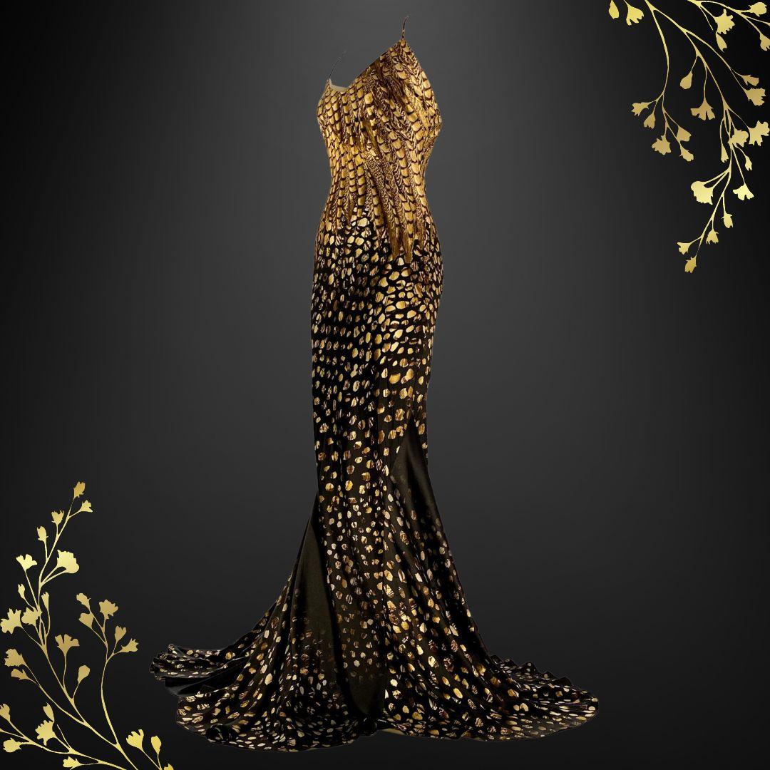 black and gold ball gown