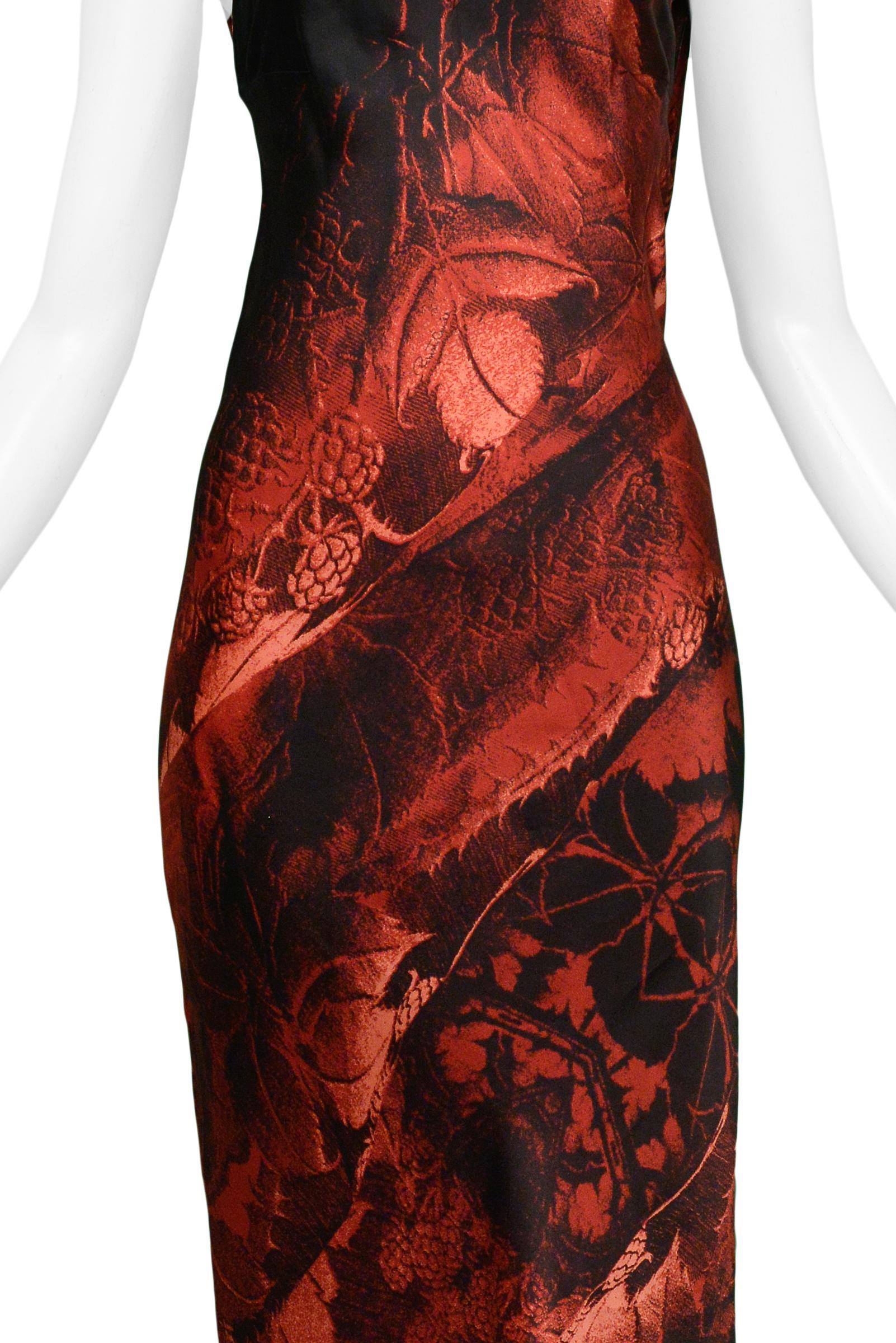 Roberto Cavalli Vintage Schwarz & Roter Slip Abendkleid Damen