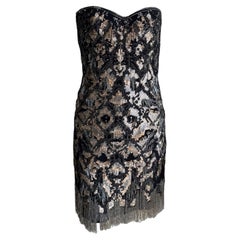 Abito mini senza spalline con decorazioni Roberto Cavalli Vintage