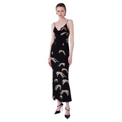 Roberto Cavalli - Robe longue moulante vintage à imprimé guépard, automne-hiver 2002