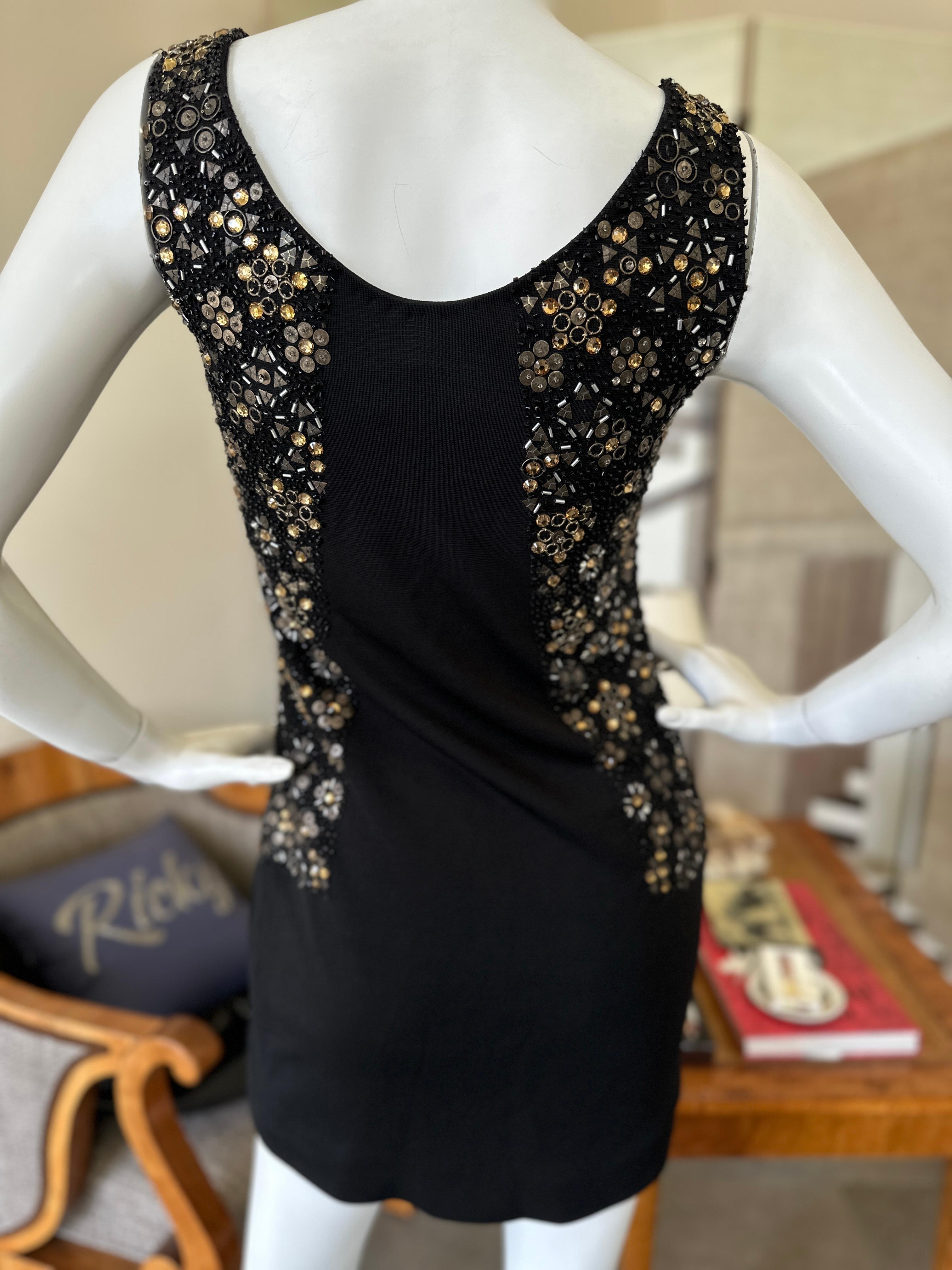 Roberto Cavalli Vintage Heavily Embellished Cocktail Dress for Class Cavalli For Sale 4