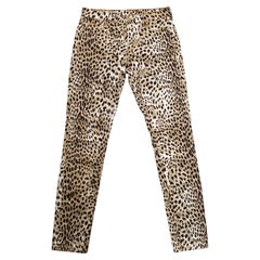 Roberto Cavalli Vintage Leopard Print Skinny Jeans