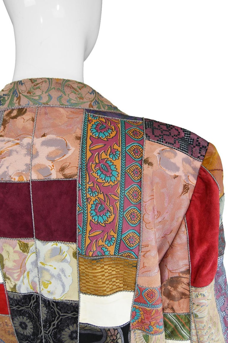 Early 1970s Roberto Cavalli Denim & Painted Leather Jacket