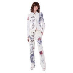 Roberto Cavalli  Vintage S/S 2003 Tattoo Print Co-ord Set