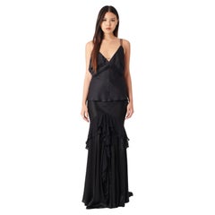 Roberto Cavalli Vintage S/S 2004 Black Silk Co-ord Set