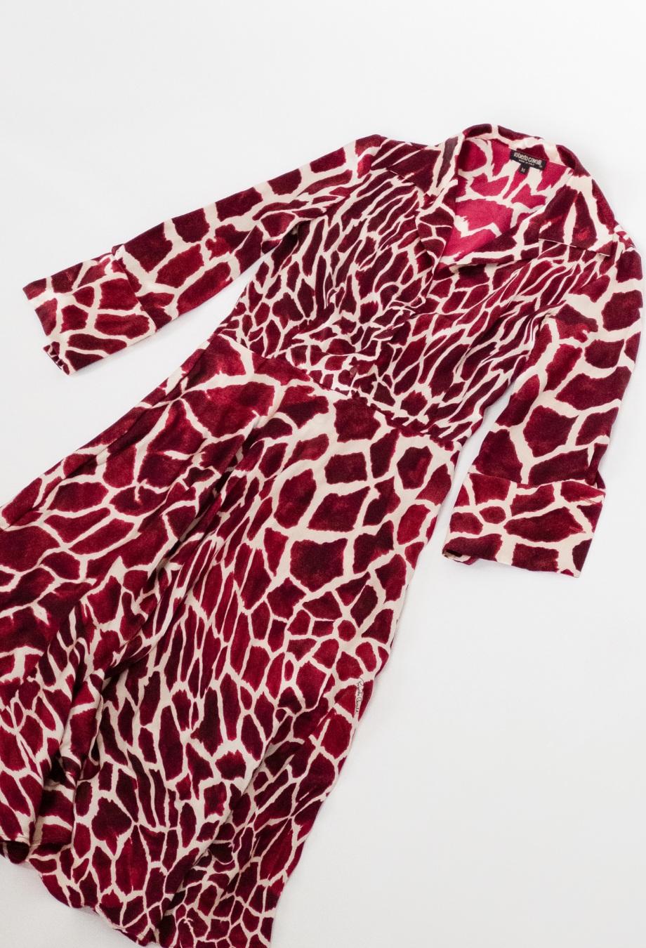 Roberto Cavalli Vintage SATC Carrie Robbery Scene Giraffe Dress Sex and The City in vendita 1