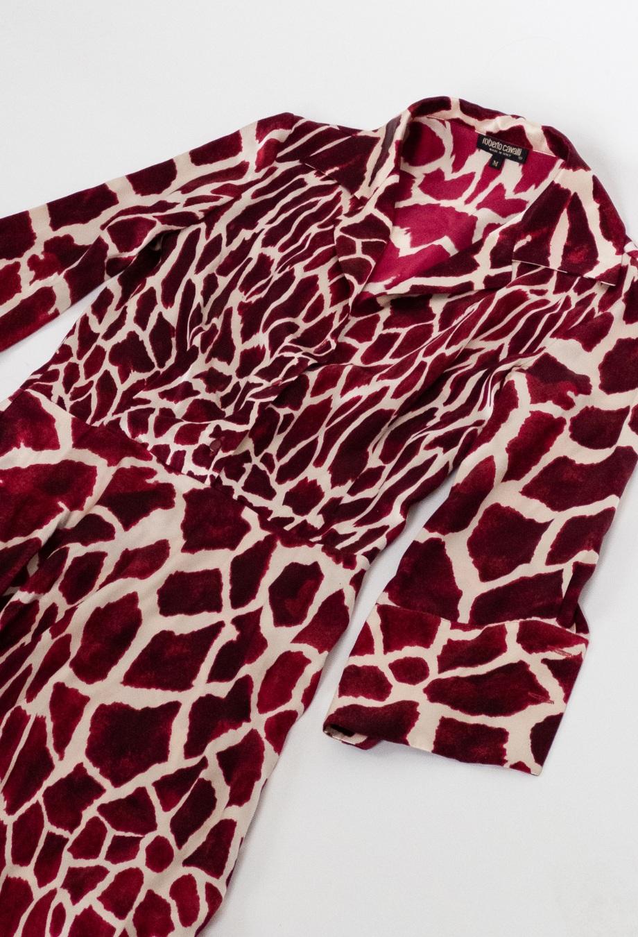 Roberto Cavalli Vintage SATC Carrie Robbery Scene Giraffe Dress Sex and The City in vendita 2