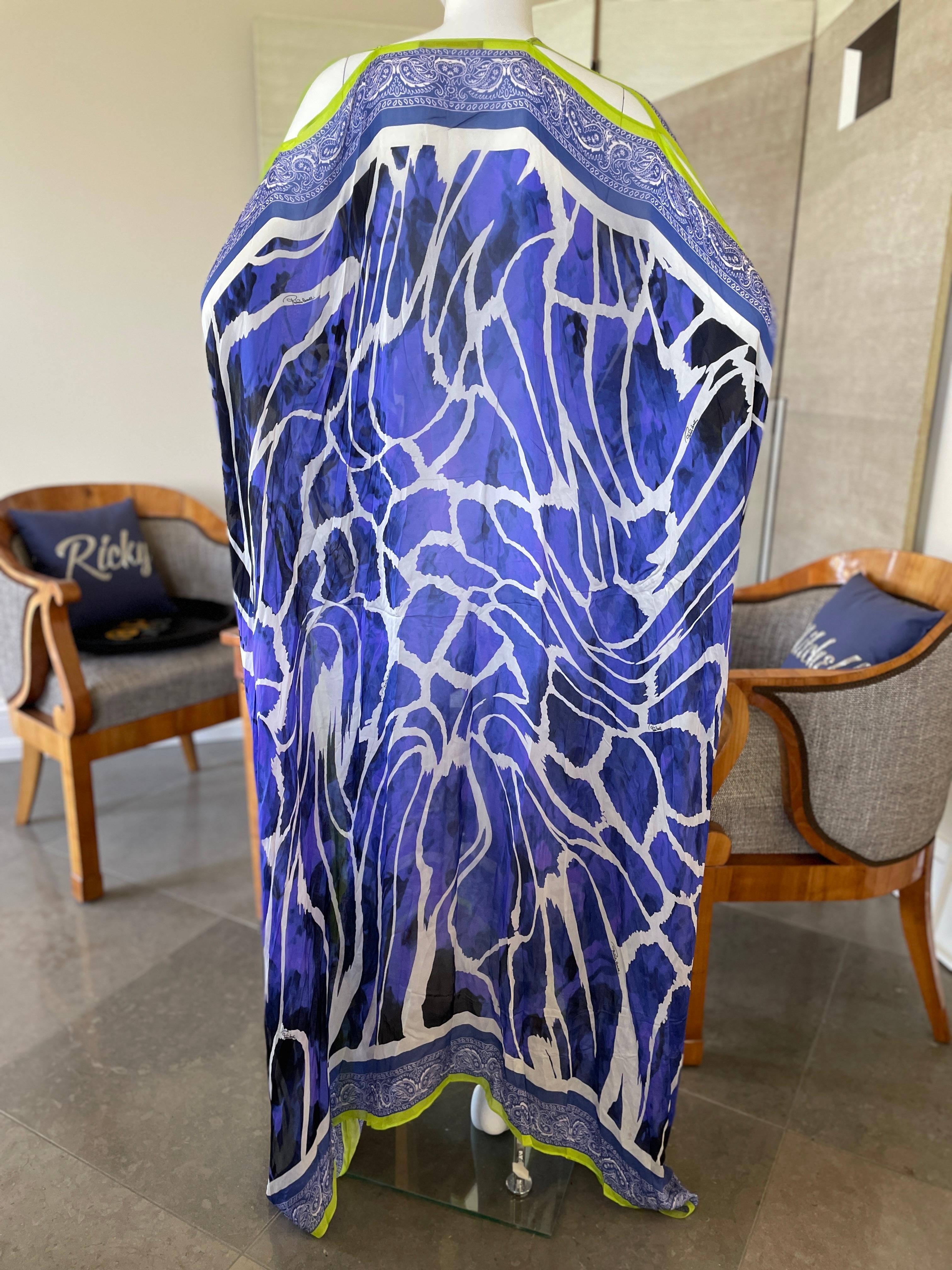 Women's or Men's Roberto Cavalli Vintage Silk Caftan Dress For Sale