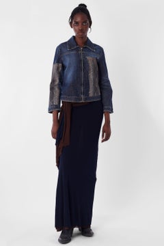 Roberto Cavalli Vintage Snakeskin Denim Jacket