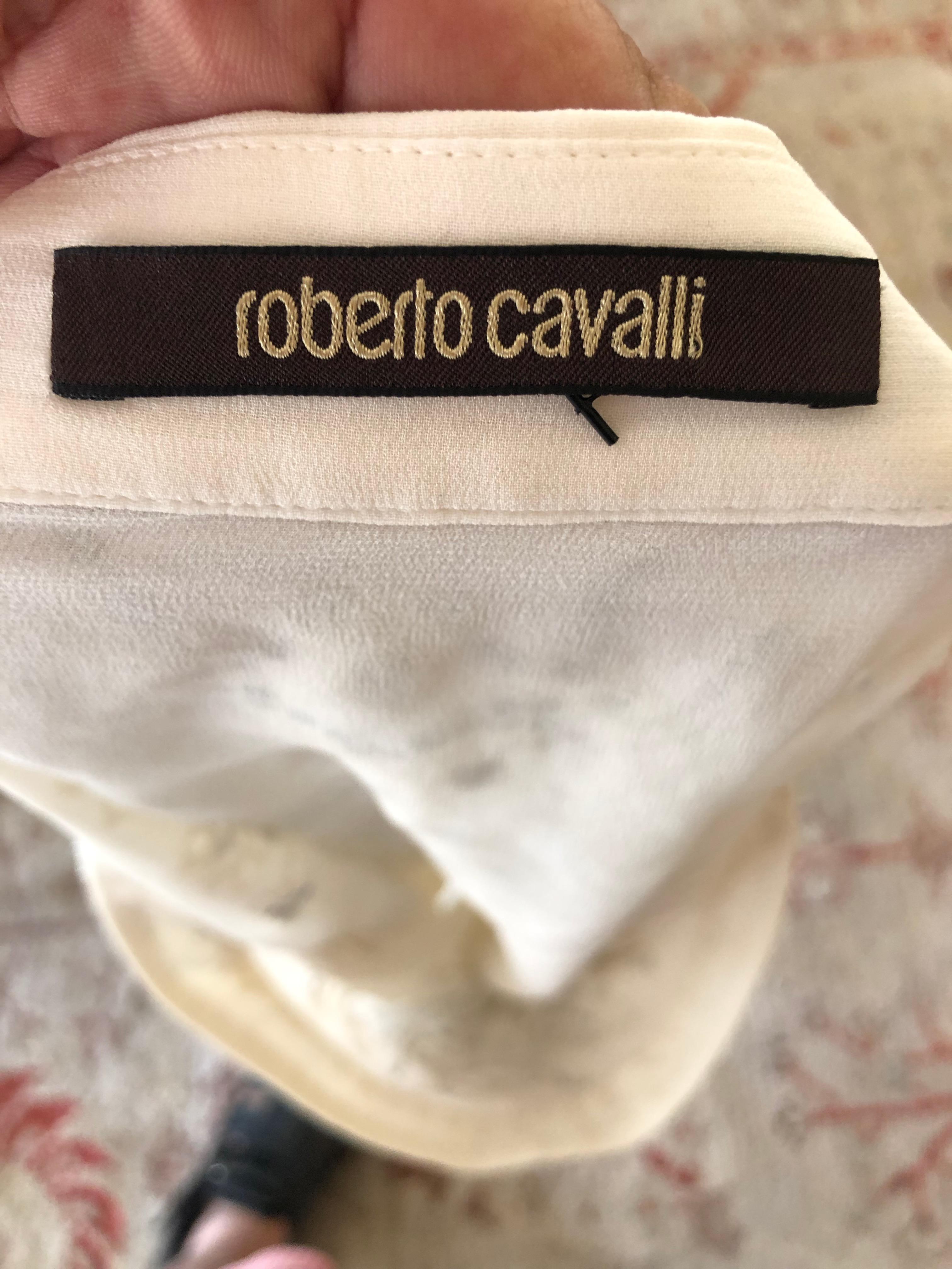 Roberto Cavalli Vintage Stud and Bezel Set Cabachon Embellished Skirt  For Sale 4