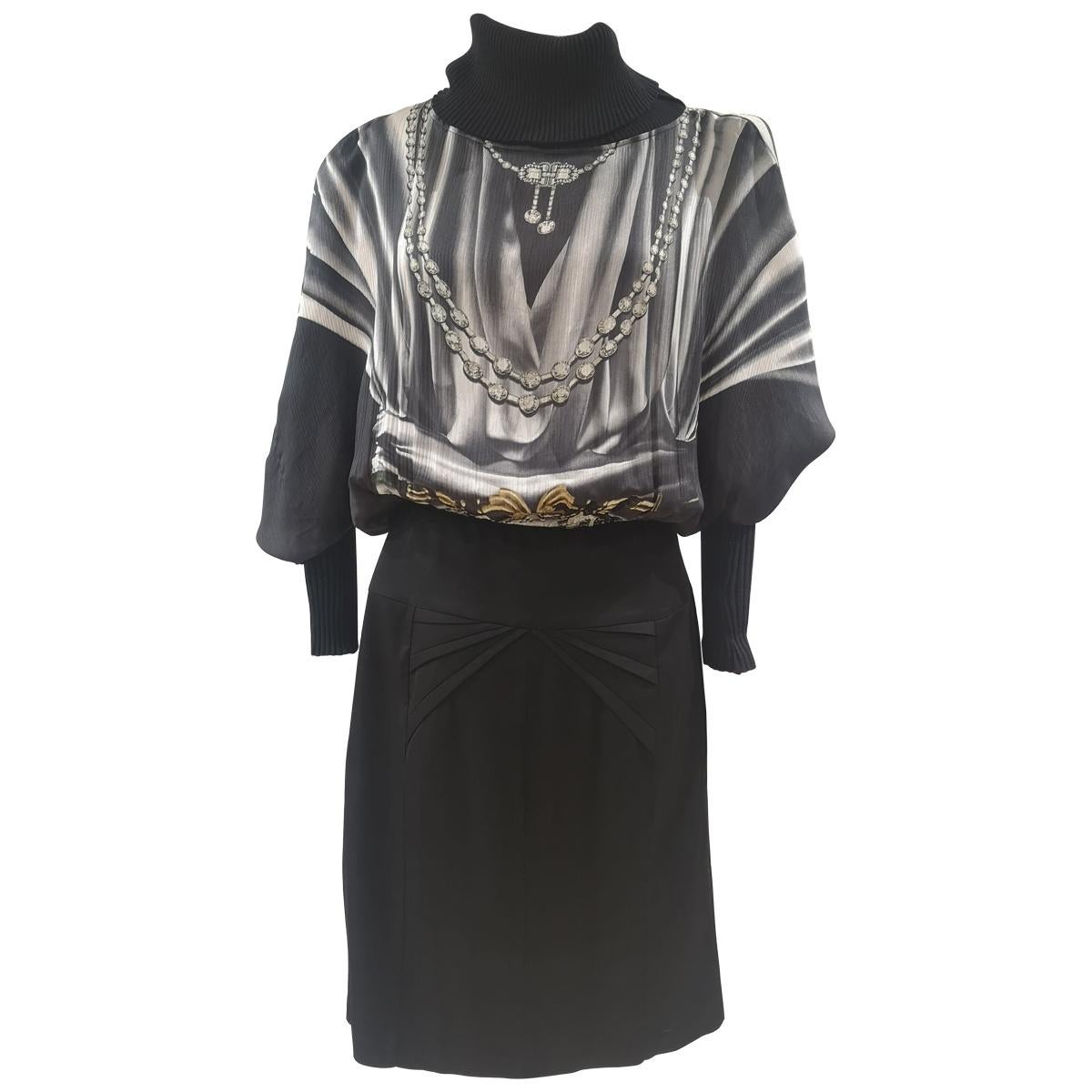 Roberto Cavalli viscose wool dress For Sale