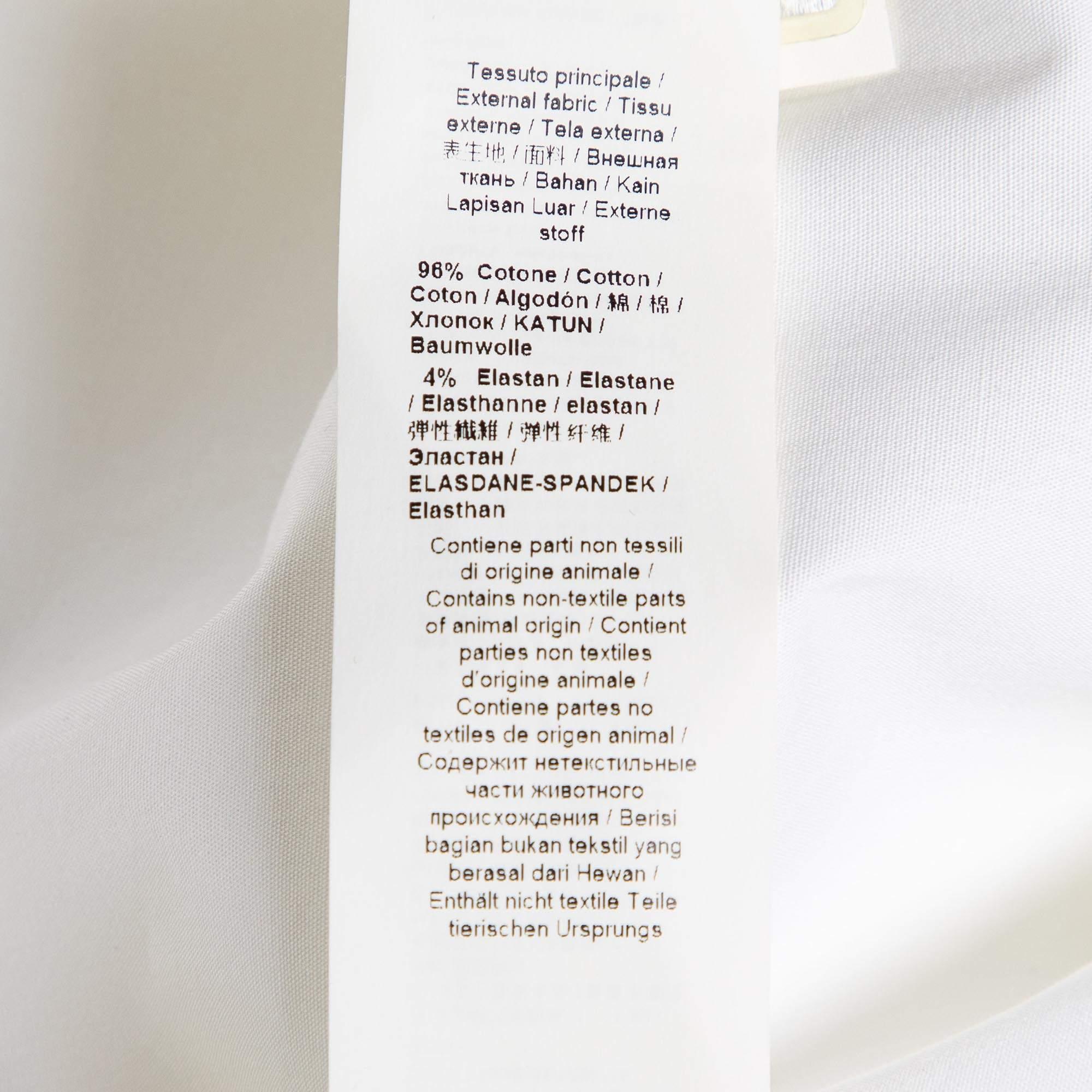Roberto cavalli White Bird Print Cotton Slim Fit Shirt XL 1