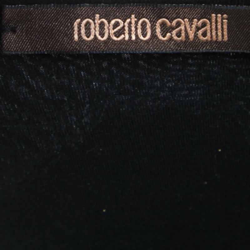 Roberto Cavalli Canotta in Jersey con Stampa Serpente Bianca/Nera M. In condizioni buone in vendita a Dubai, Al Qouz 2