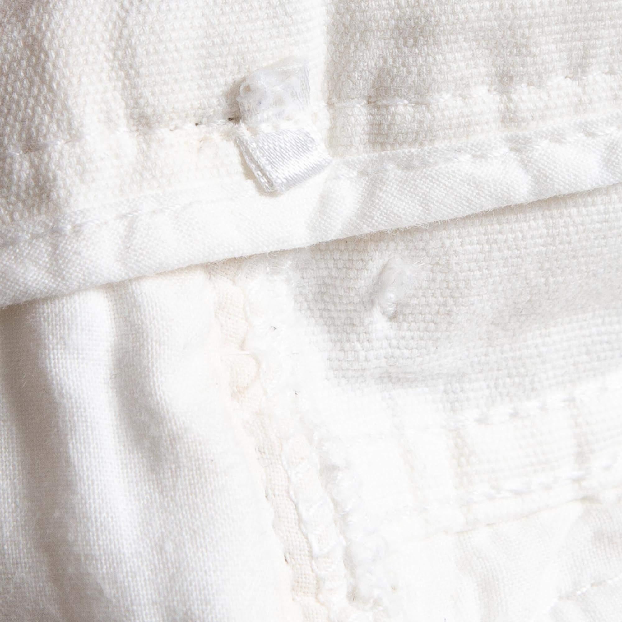 Roberto Cavalli White Contrast Trim Denim Buttoned Jeans XS For Sale 1