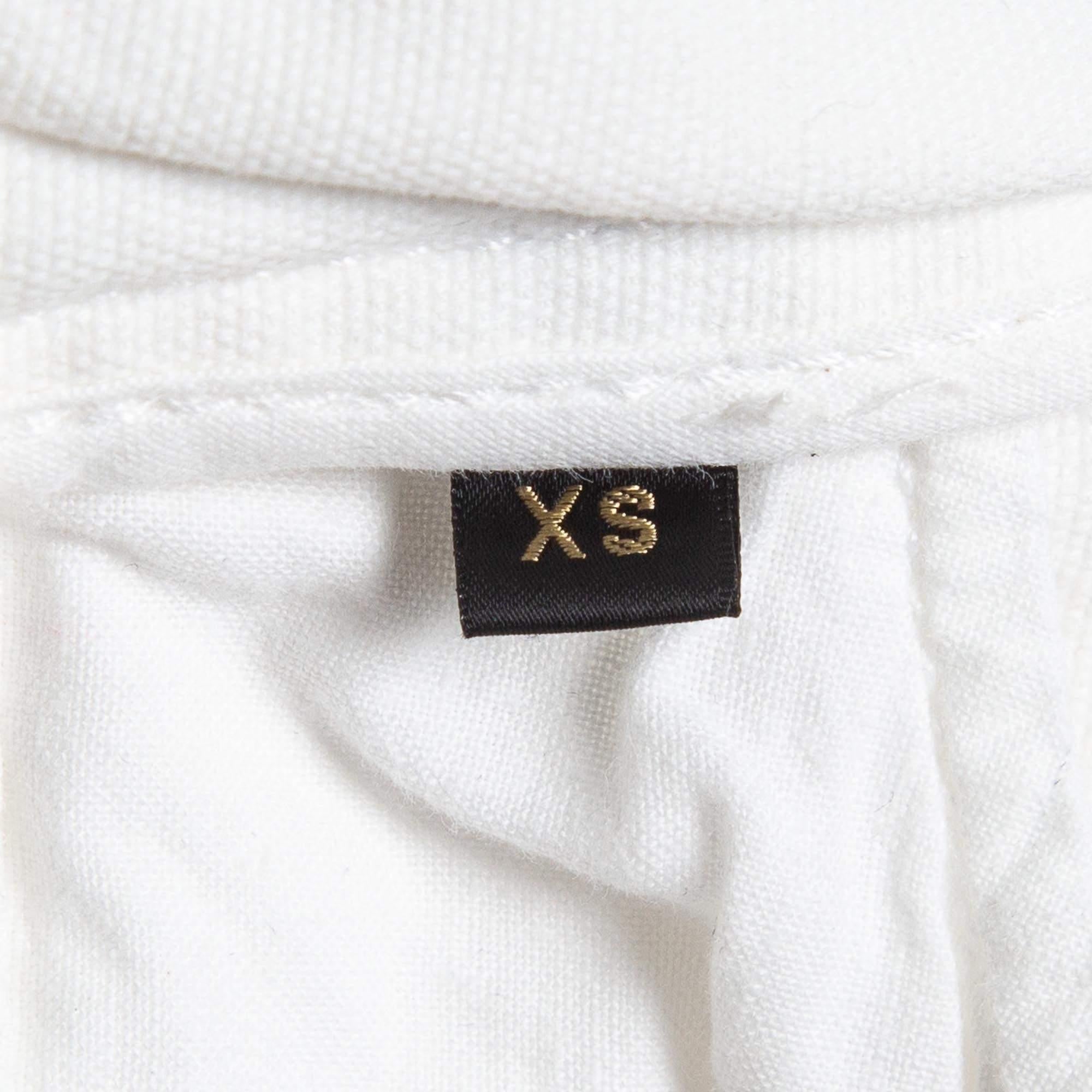 Roberto Cavalli White Contrast Trim Denim Buttoned Jeans XS For Sale 3