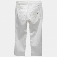 Roberto Cavalli White Cotton Capri Pants S