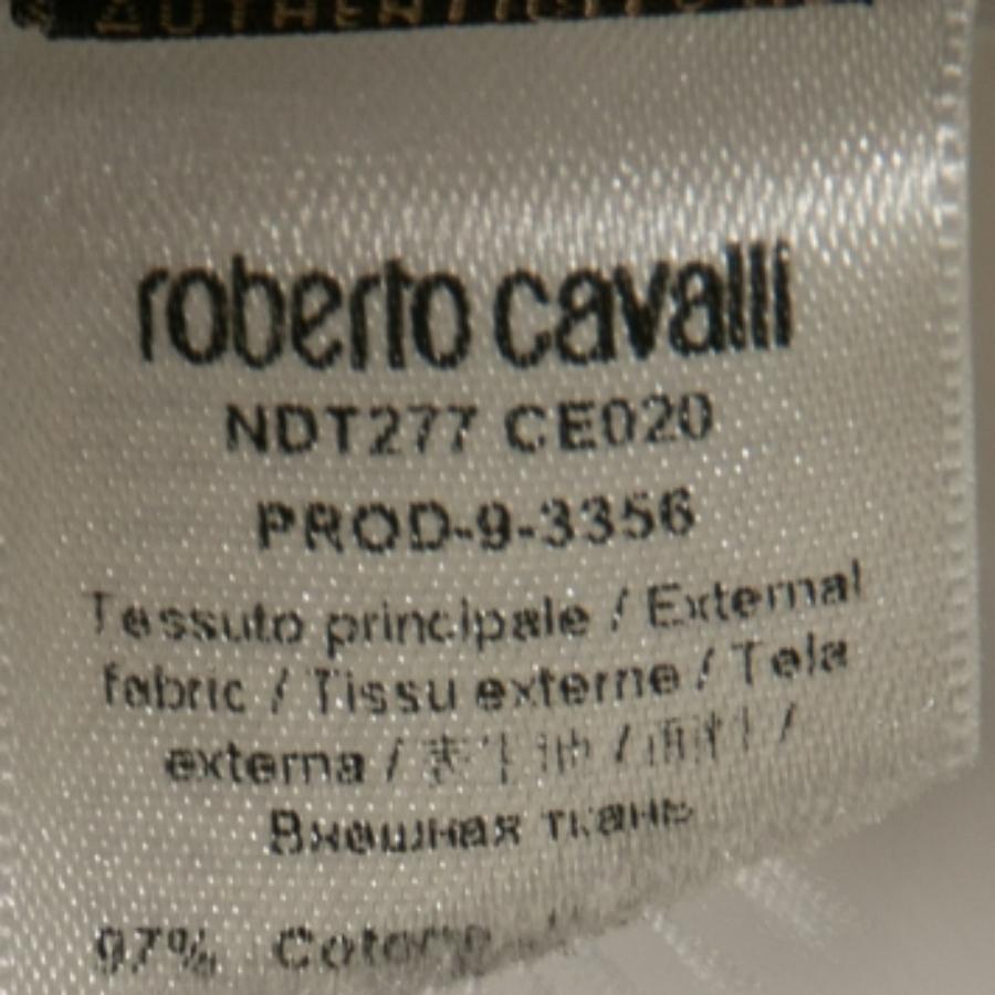 Roberto Cavalli Capri-Hose aus weißer Baumwolle S (Grau) im Angebot