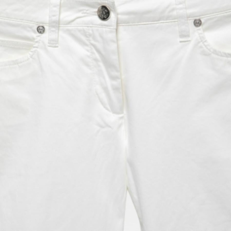 Roberto Cavalli Capri-Hose aus weißer Baumwolle S im Zustand „Gut“ im Angebot in Dubai, Al Qouz 2