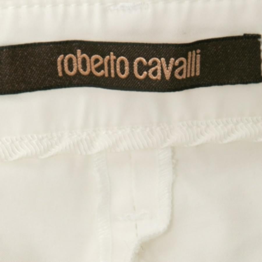 Roberto Cavalli Capri-Hose aus weißer Baumwolle S Damen im Angebot