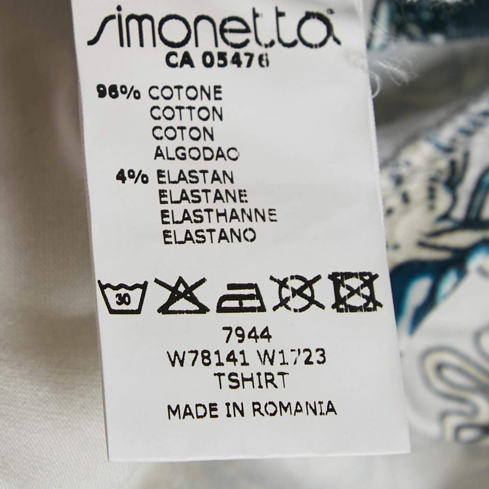 Roberto Cavalli White Jelly Fish Print Jersey T-Shirt 10Yrs For Sale 2