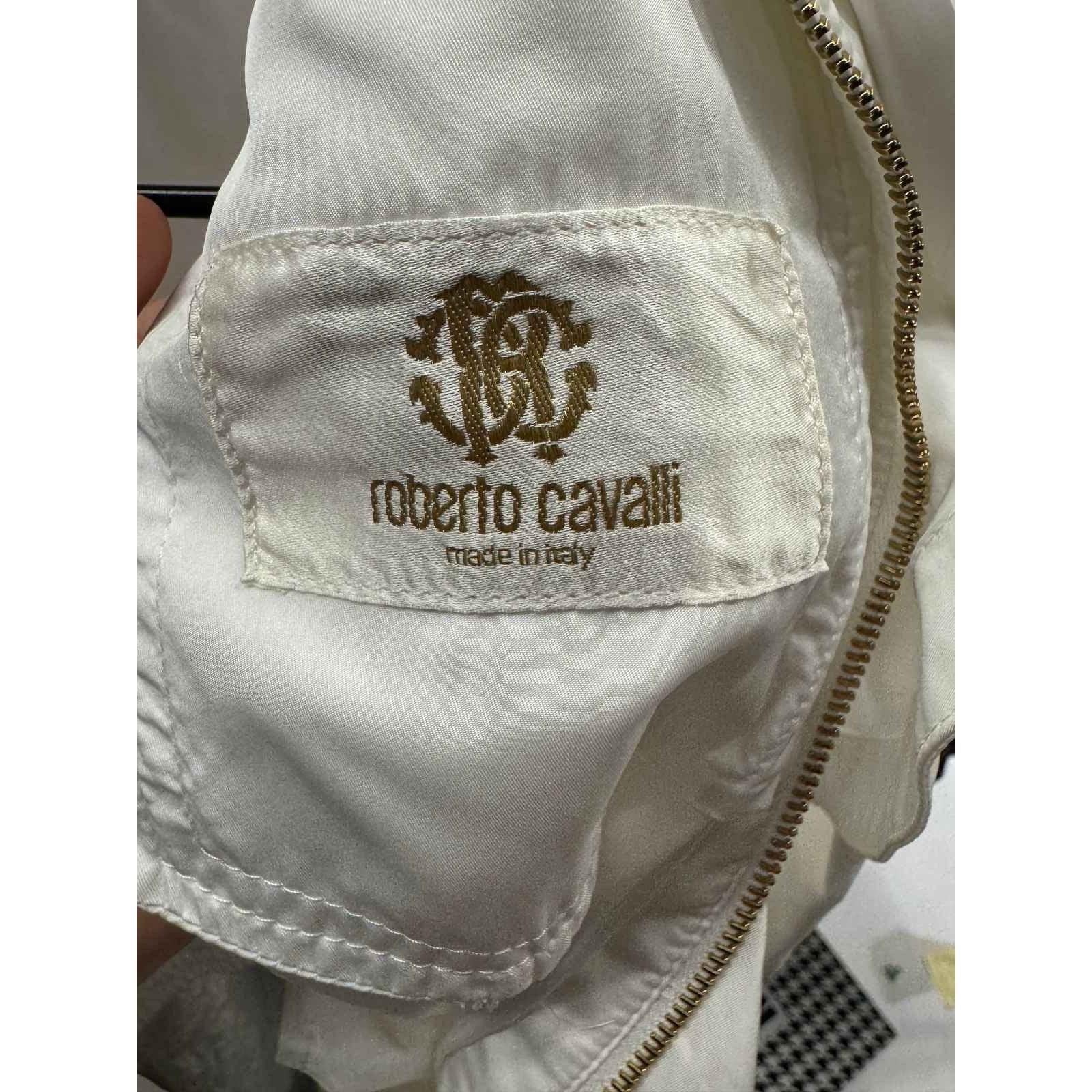 Donna Roberto Cavalli Giacca con volant bianca - Taglia M. I. in vendita