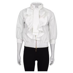 Roberto Cavalli Giacca con volant bianca - Taglia M. I.