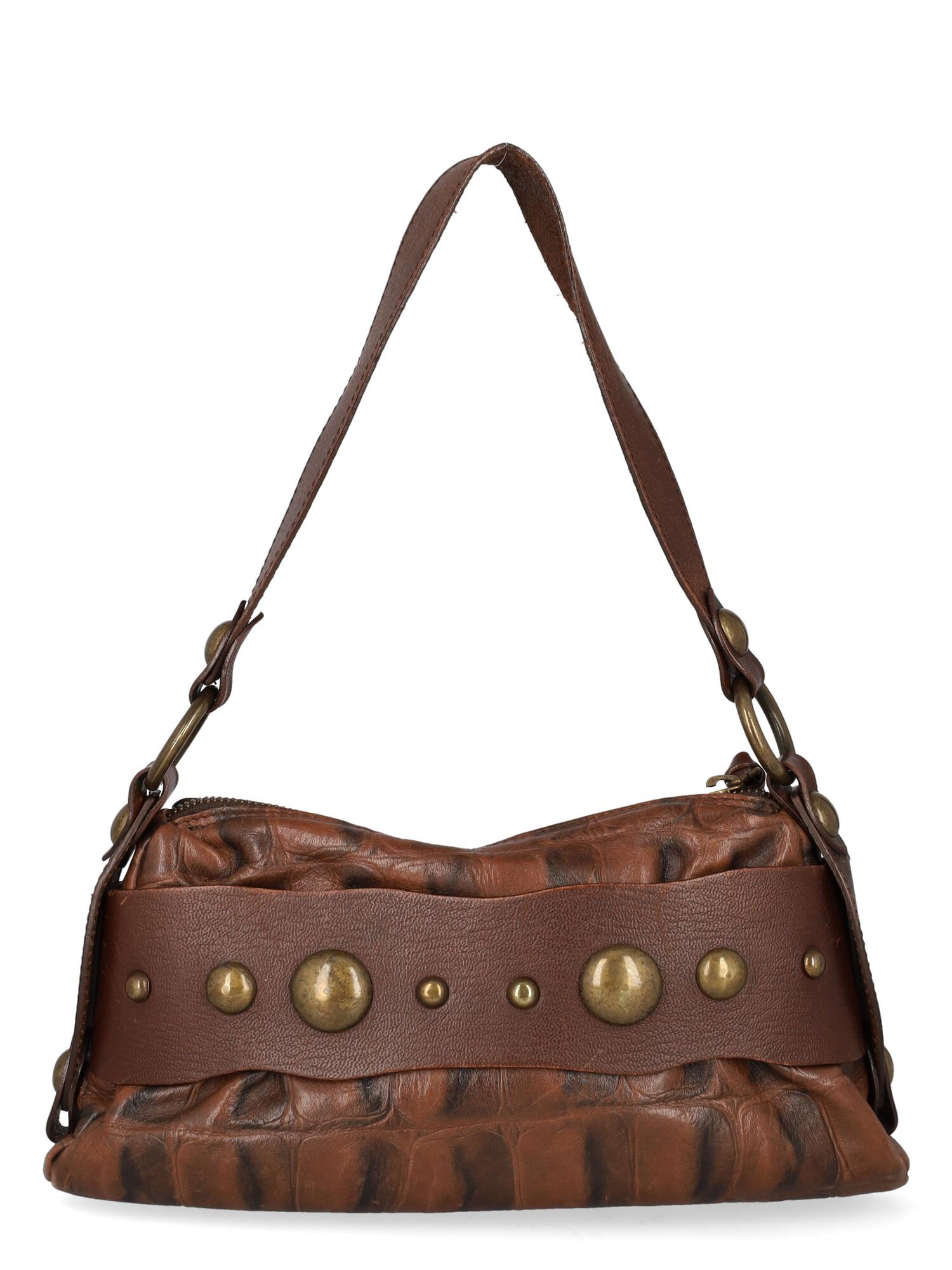 Roberto Cavalli Women Shoulder bags Brown Leather  In Good Condition For Sale In Milan, IT