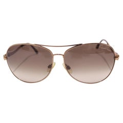 Roberto Cavalli Lunettes de soleil aviateur en métal bronze pour femme